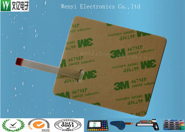 بدون شن و ماسه PC شن و ماسه تخت سوئیچ غشاء 3M 467 کربن ZIF دم با قرمز Stiffener